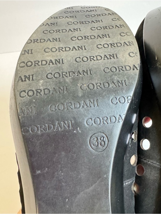 Cordani Clogs Perforated Italian Black Leather Comfort Shoes Womens 38 Lagenlook - Picture 10 of 11